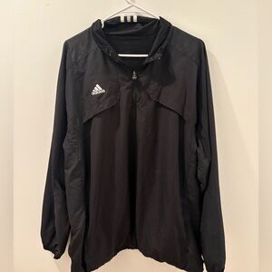 Adidas XL Black Quarterzip Windbreaker Jacket